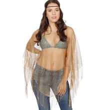 Netz-Poncho, gold, Einheitsgre
