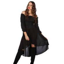 SALE Damen-Kostüm Vokuhila-Kleid, schwarz, Gr. 46