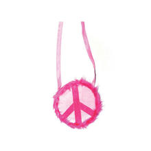 SALE Tasche Hippie mit Plüschrand, pink
