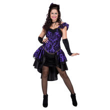 SALE Damen-Kostüm Burlesque lila, Gr. 34