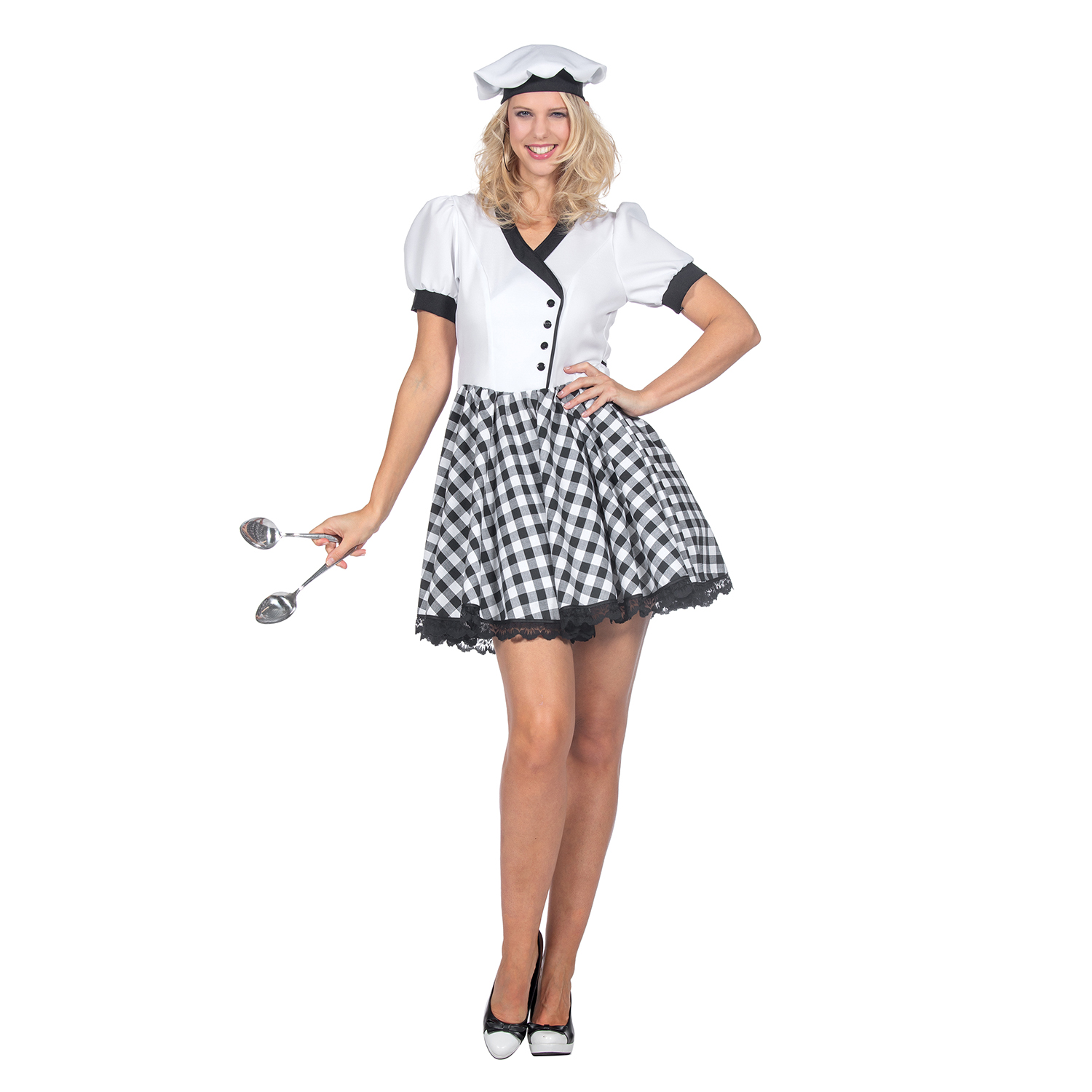 NEU Damen-Kostm Kchin, Kleid und Kochmtze, Gr. 36
