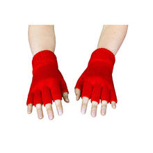 Handschuhe gestrickt, fingerlos, rot