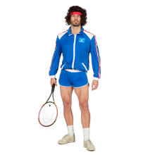 NEU Herren-Kostüm Tennis-Spieler, Jacke und kurze Hose, Gr. 48
