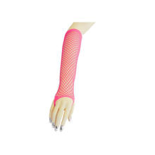 SALE Handschuhe genetzt lang fingerlos pink 1 Paar