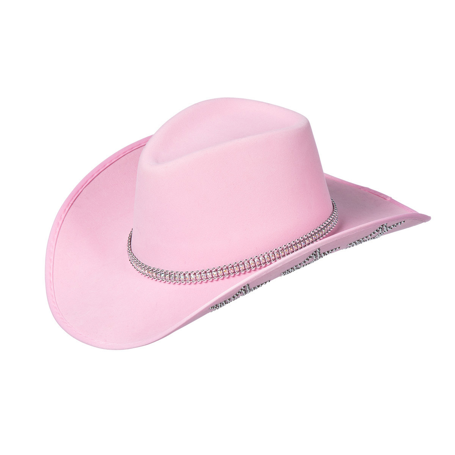 NEU Hut Cowboy mit Glitter-Sternen, rosa
