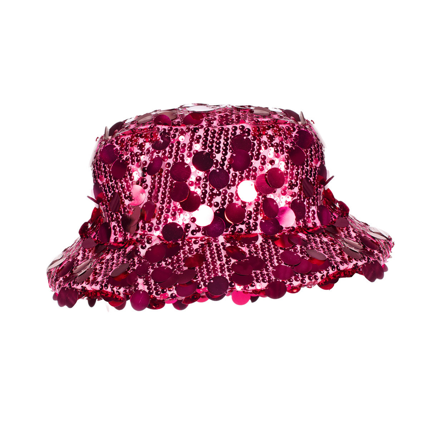 NEU Hut Bucket-Hat Festival mit Pailletten, pink