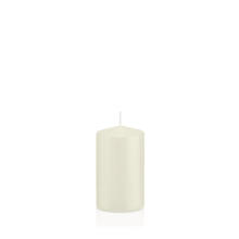 SALE Getauchte glatte Stumpen-Kerze, ca. Hhe: 100mm,  60mm, Farbe: Elfenbein
