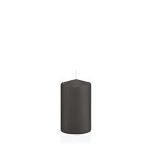 SALE Getauchte glatte Stumpen-Kerze, ca. H�he: 100mm, � 60mm, Farbe: Grau