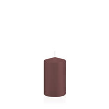 SALE Getauchte glatte Stumpen-Kerze, ca. H�he: 100mm, � 60mm, Farbe: Taupe