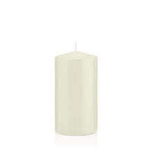 SALE Getauchte glatte Stumpen-Kerze, ca. Hhe: 150mm,  80mm, Farbe: Elfenbein