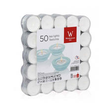 50er Teelichte im Tray, Farbe: Weiß