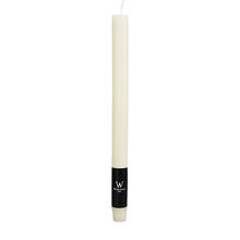 SALE Stabkerze, raue Vintage-Oberflche, durchgefrbt, ca. Hhe: 270mm,  22mm, Farbe: Elfenbein