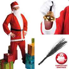 Kostüm-Komplett-Set Weihnachtsmann-Anzug, One size