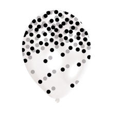 NEU Luftballon Konfetti tranparent Durchsichtig Black 6 Stk NEU Luftballon Konfetti tranparent Durchsichtig Black 6 Stk
