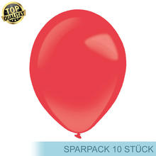 Premium Latex-Luftballon, rund, 10 Stück, ca. 12cm Durchmesser, Apfelrot / Apple Red - Ideal für viele Dekorationen