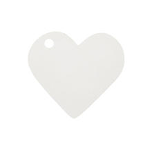 SALE Namensschilder Herz 4x4 cm, weiß 10 Stück