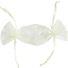 SALE Beutel aus Organza Bonbon, elfenbein, 6 Stck