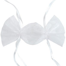 SALE Beutel aus Organza Bonbon, wei, 6 Stck