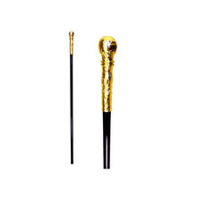SALE Gehstock / Spazierstock mit goldenem Knauf
