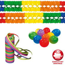 Karneval-Set Basic Rainbow, 13 teilig
