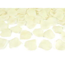 Textil-Streu in Rosenbl�tter-Optik � Creme � 100 St�ck