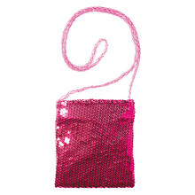 Tasche mit Pailletten, pink, ca. 18x18cm