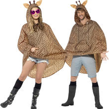 Party-Poncho, Giraffe, Einheitsgre, 1 Stck