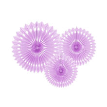 Dekorative Rosetten in 3 Gr��en 20-30cm - Lavendel, Set mit 3 St�ck