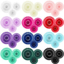 Dekorative Rosetten in 3 Gr��en 20-30cm, Sets mit jeweils 3 St�ck - Verschiedene Farben