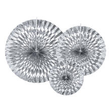 Dekorative Rosetten in 3 Gr��en - Silber, Set mit 3 St�ck