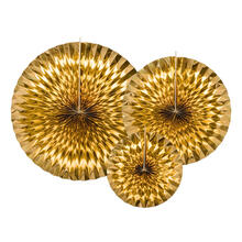 Dekorative Rosetten in 3 Gr��en - Gold, Set mit 3 St�ck