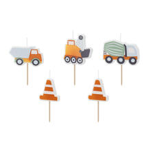 Geburtstagskerzen Baustelle � ca. 3 � 4,5 cm � Set mit 5 St�ck