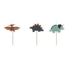 Geburtstagskerzen Dinosaurier � ca. 3 cm � Set mit 3 St�ck