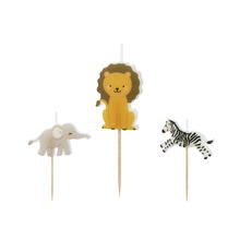 Geburtstagskerzen Safari, Set mit 3 St�ck