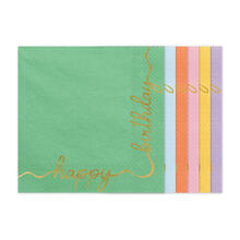 Papierservietten Happy Birthday / Geburtstag - Farbig sortiert, 33 � 33 cm, 12 St�ck