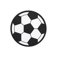 Servietten Fu�ball rund - � 13,5 cm, 20 St�ck