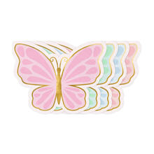 Servietten Form Schmetterling - Farbig sortiert, 16 � 12 cm, 12 St�ck