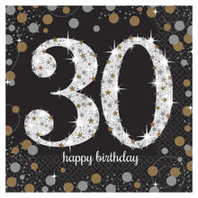 Party-Set 30 Geburtstag Happy Birthday 30-16 Teller 16 Becher 20 Servietten 