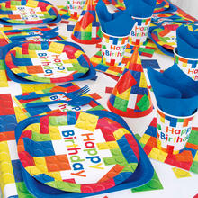SALE Spielbausteine Party Serie - Verschiedene Geburtstagsartikel