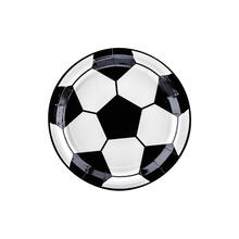 Pappteller Fu�ball - 18 cm, 6 St�ck