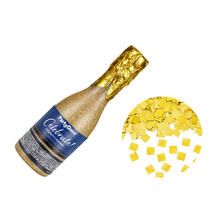 Konfettikanone  Form Champagnerflasche - Gold, 20,5 cm