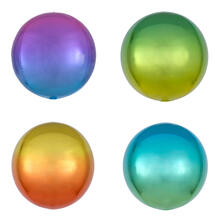 SALE Folienballons Orbz mit Verlauf, Ø 40cm - Verschiedene Farbtöne