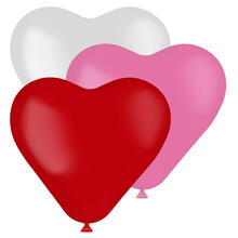 Premium Latex-Luftballons, Herz, 50 Stk, ca. 30cm Durchmesser - Verschiedene Farben