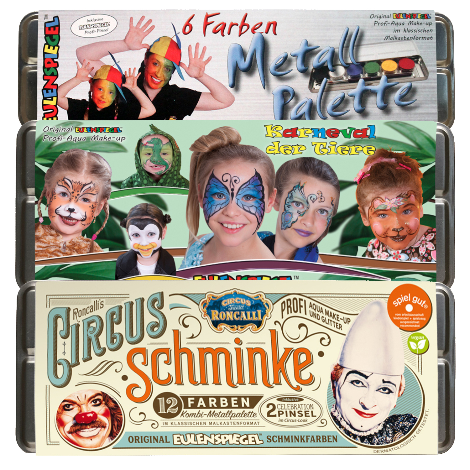 NEU Eulenspiegel Metall-Paletten - Verschiedene Sets
