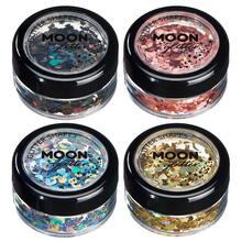 Moon Creations Glitzer-Schminkstreu holographische Formen, 3g - Verschiedene Farben