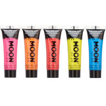 SALE Moon Creations Neon UV-Gesichts- und Körperschminke 12ml - Verschiedene Farbtöne