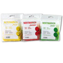 Wertmarken-Chips für Speisen, Getränke & Pfand - Verschiedene Farben & Sortierungen