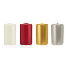 SALE Getauchte glatte Stumpen-Kerzen, ca. Höhe: 130mm, Ø 70mm - Verschiedene Farben