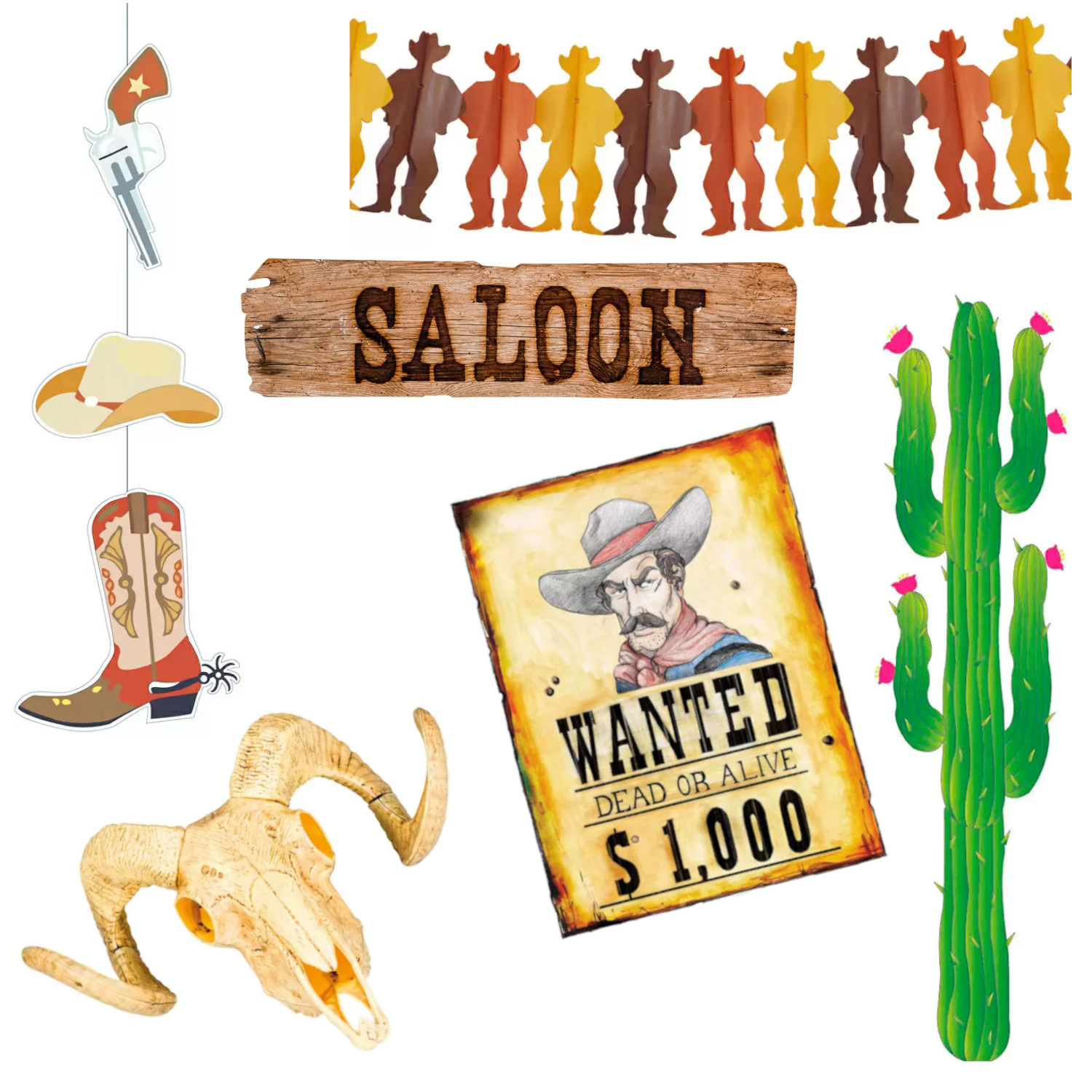 NEU Western / Cowboy Party Serie - Verschiedene Geburtstagsartikel