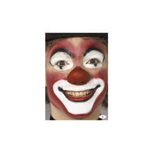 Clown-Gesicht mit Latexnase Clown-Gesicht mit Latexnase